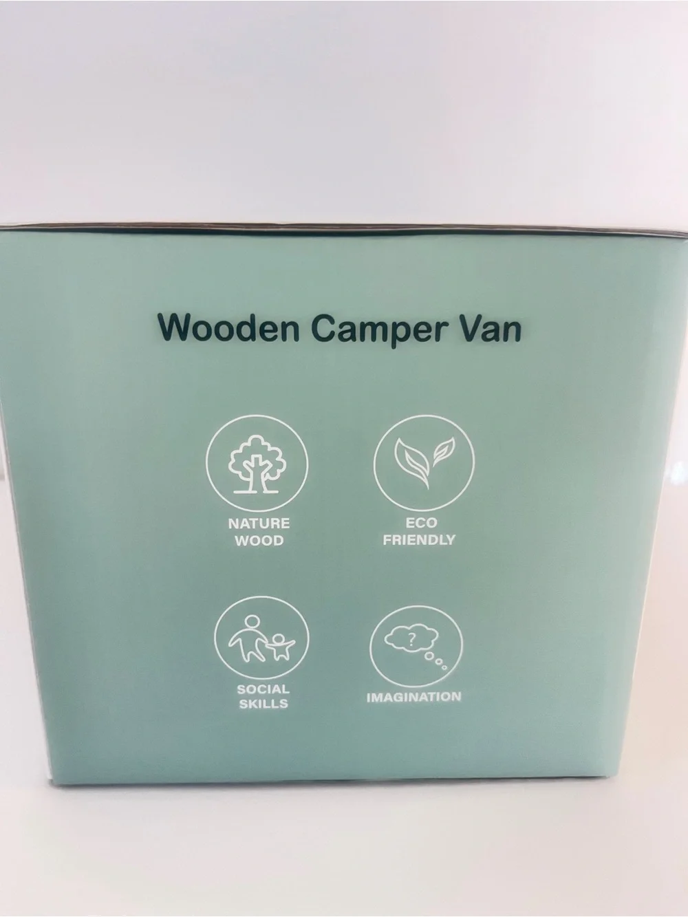 Wooden Camper Van Toy in Sage Green